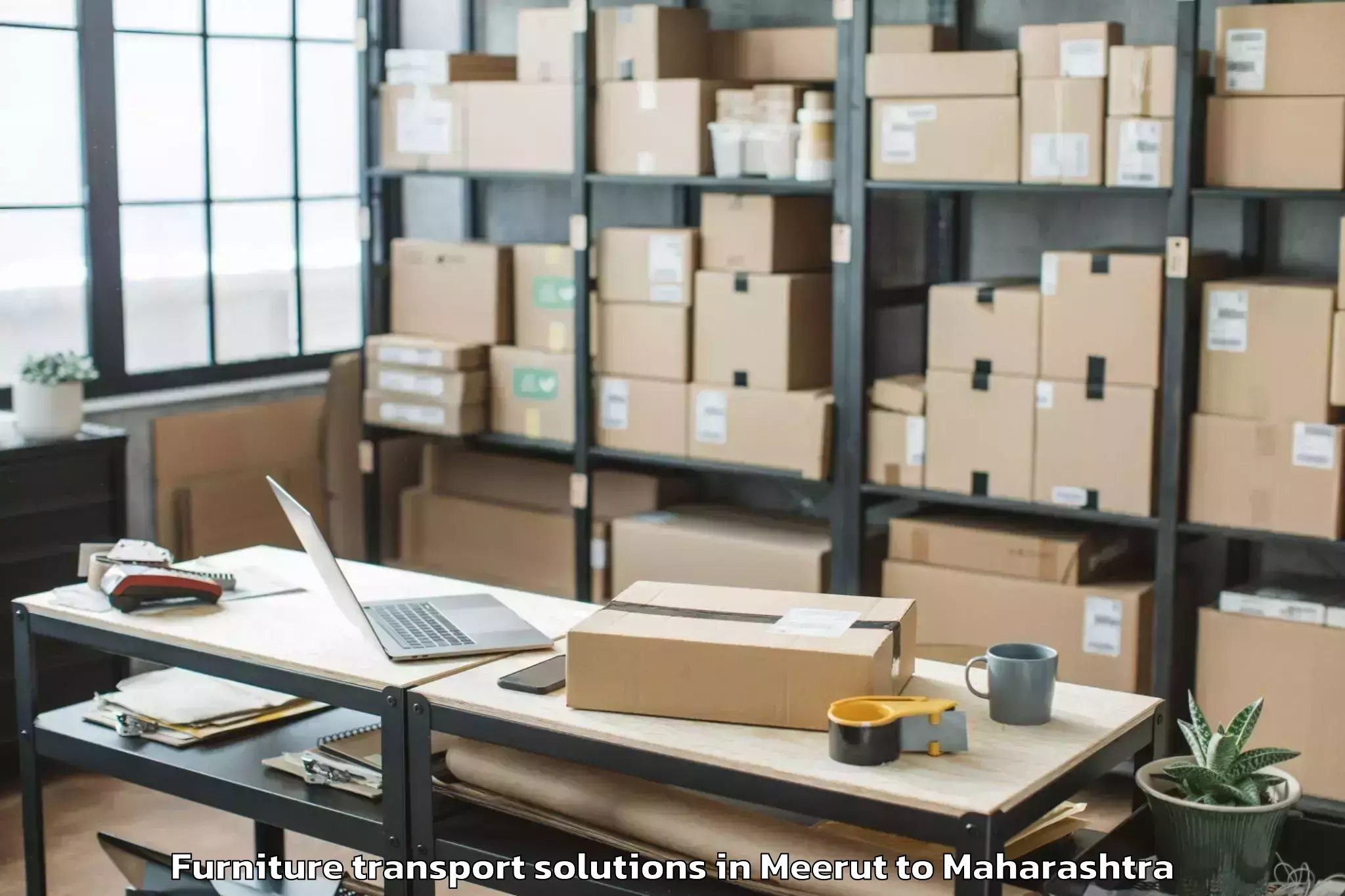 Affordable Meerut to Malkapur Furniture Transport Solutions